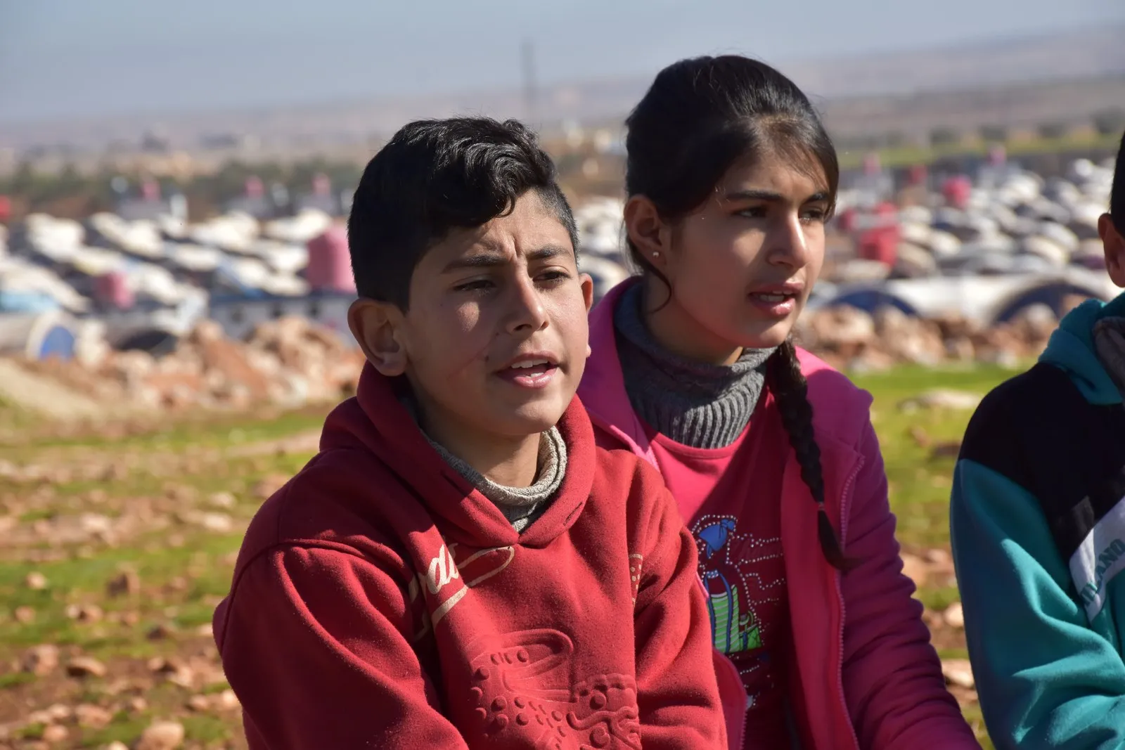 Afrin's children perform songs about Afrin tragedy , international plot against Ocalan