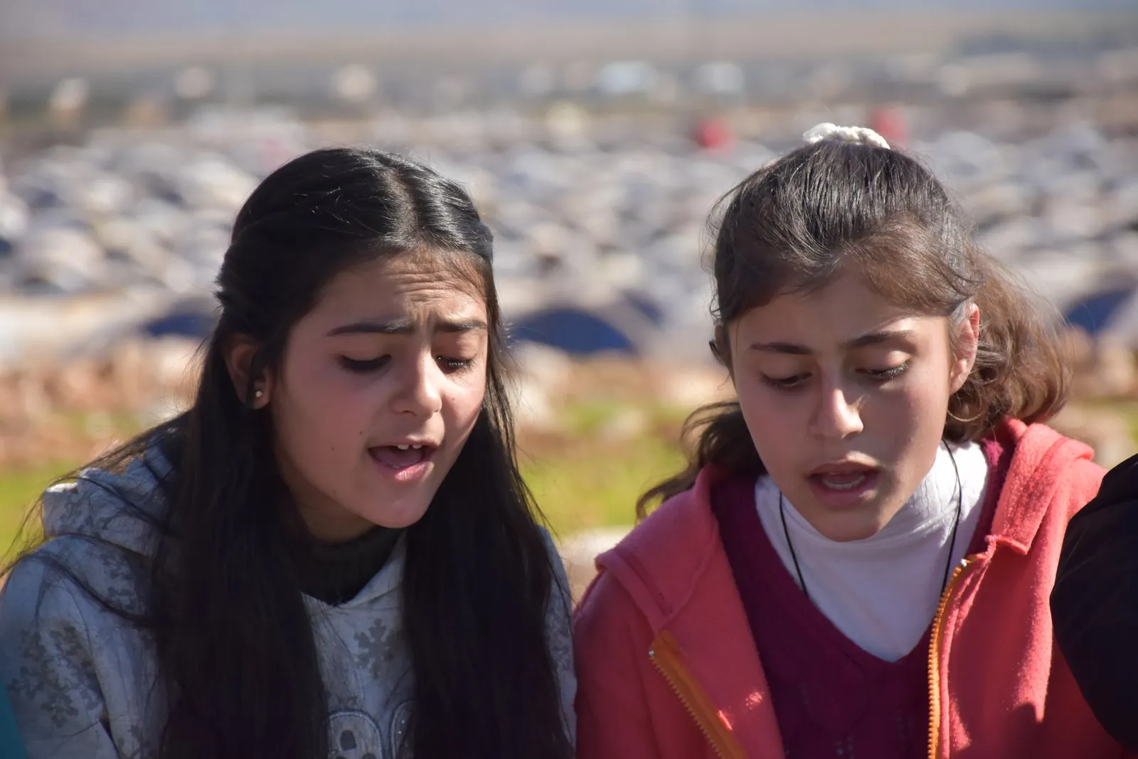 Afrin's children perform songs about Afrin tragedy , international plot against Ocalan