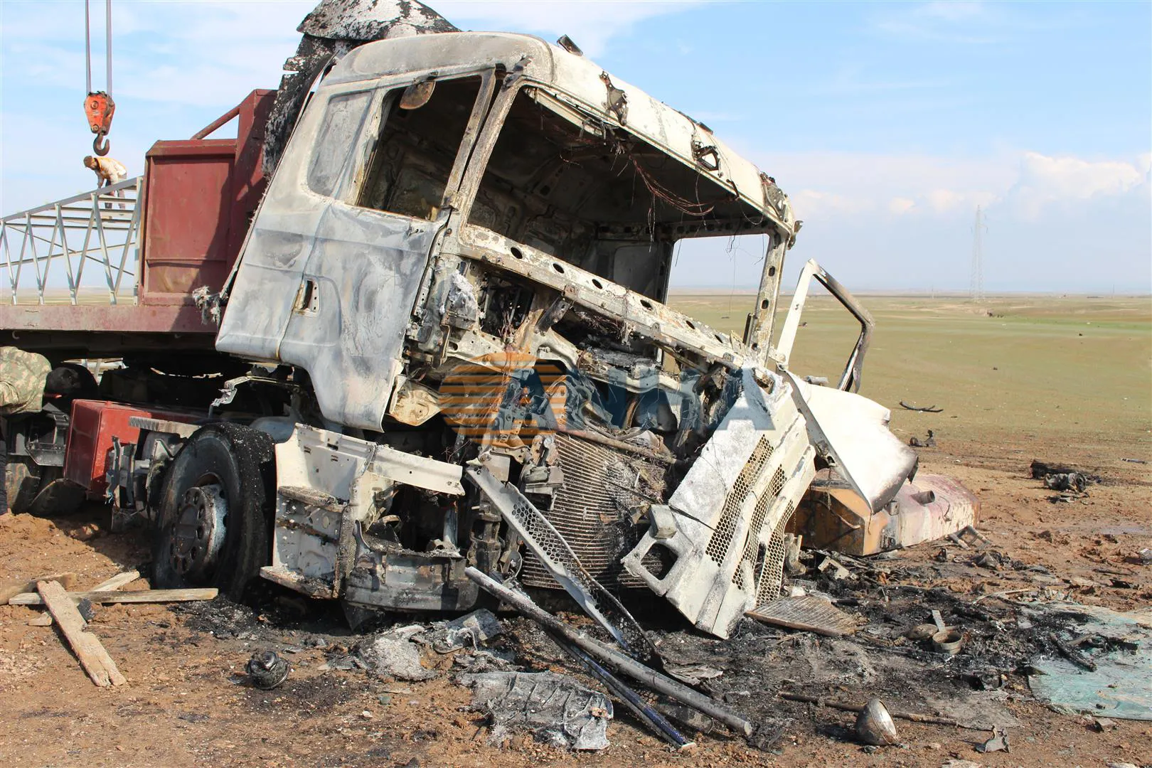 Mine explosion of Energy Directorate car, the driver injured