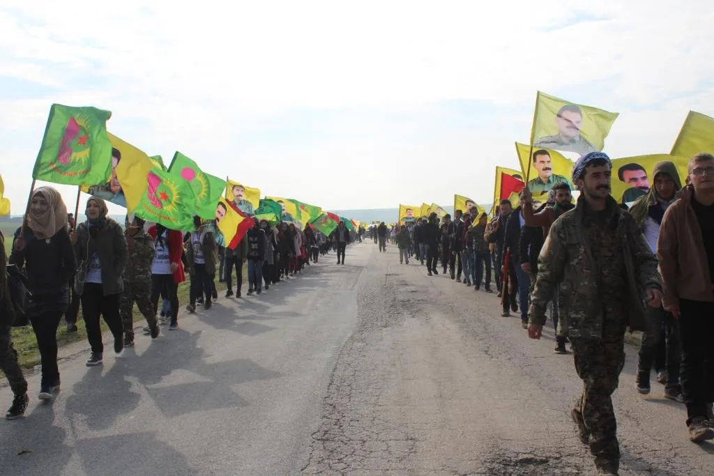 Within plot condemnation… Revolutionary Youth keep in marching towards Kobani