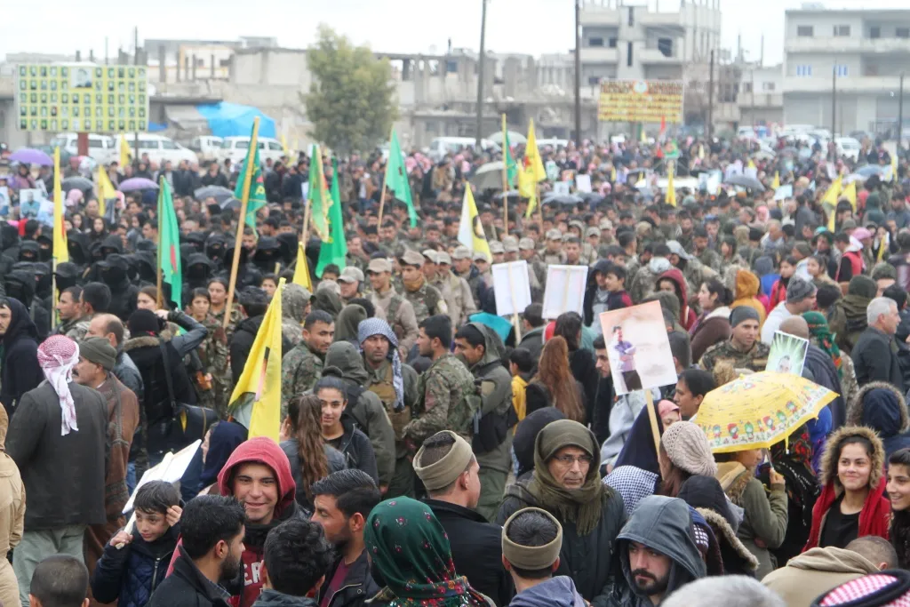 Tens of thousands take to Kobanî streets condemning "the Black Day"