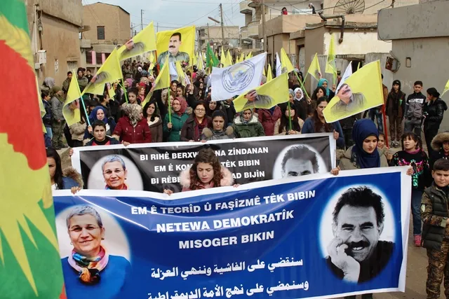 Ocalan's pictures covered demos went out denouncing conspiracy