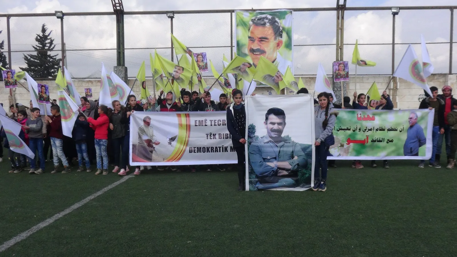 Yazidi youth organize demo in al-Shahba to denounce plot against Ocalan