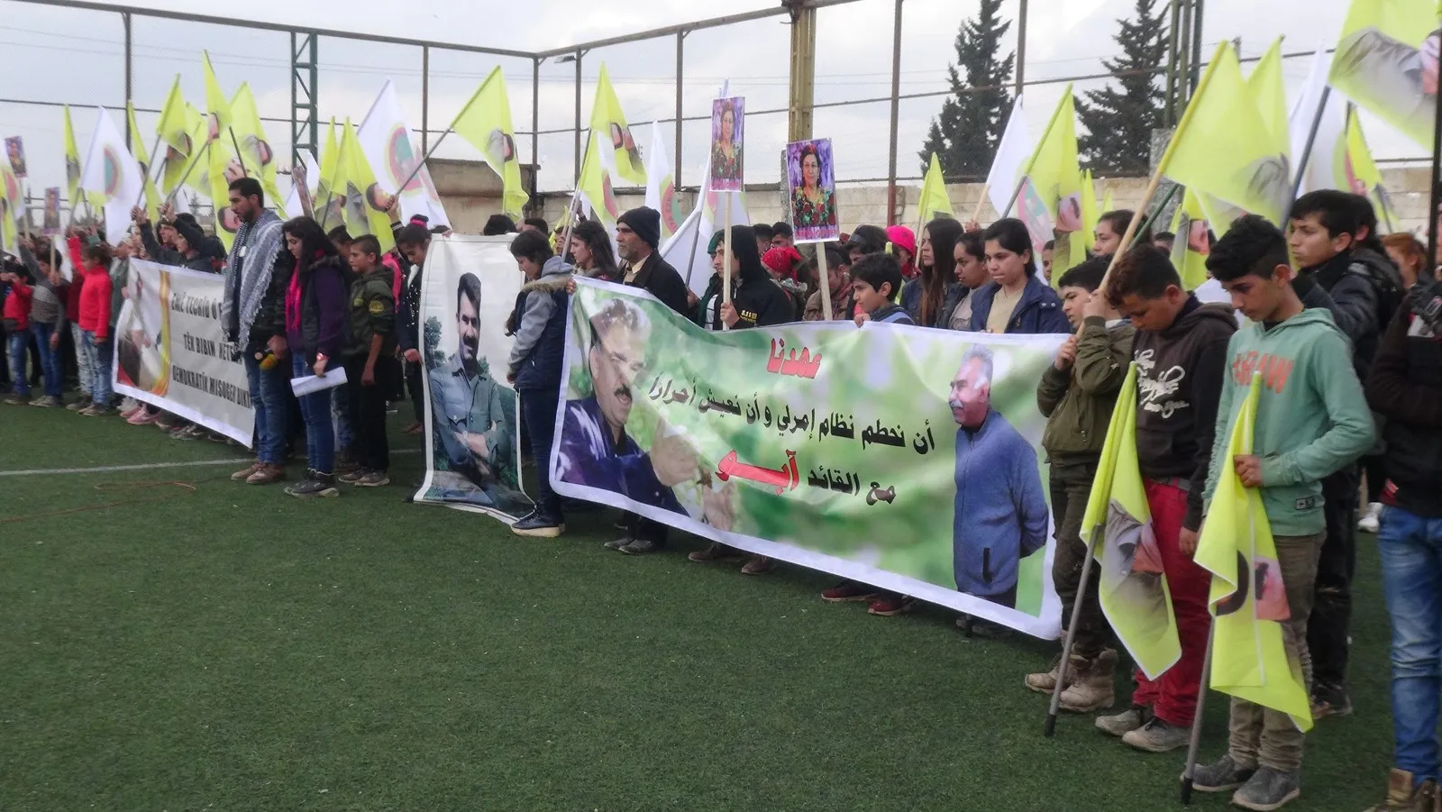 Yazidi youth organize demo in al-Shahba to denounce plot against Ocalan