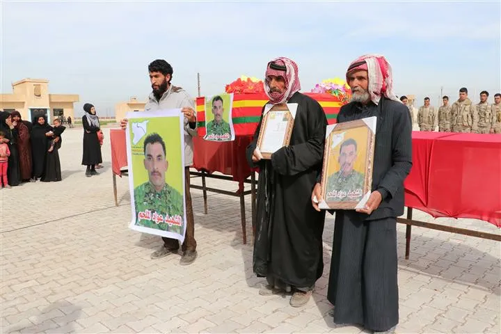 Al-Shaddadi bid farewell 6 martyrs' corpses