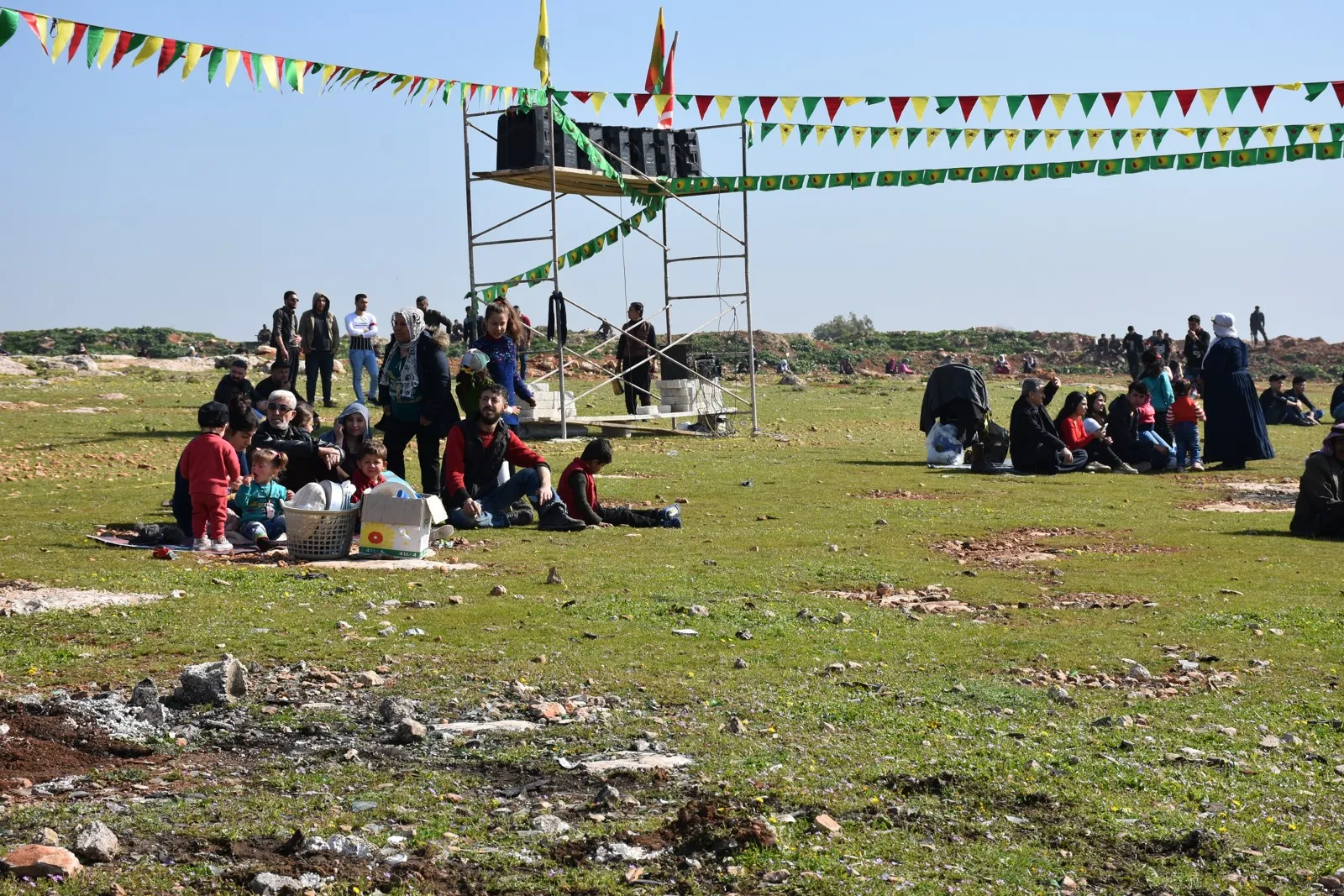 North, east Syria people celebrating Newroz 2019