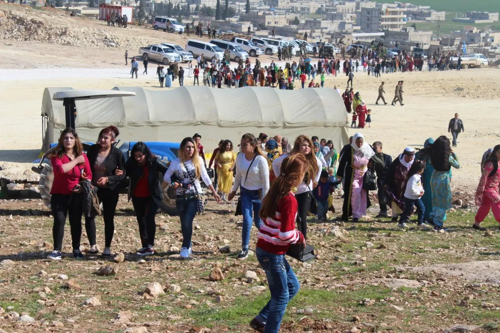 North, east Syria people celebrating Newroz 2019