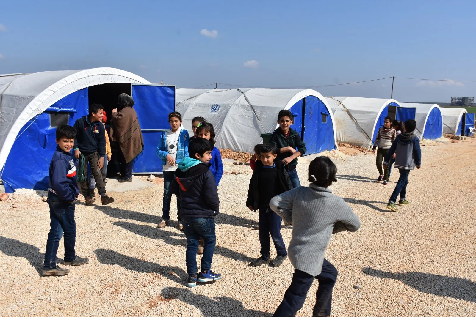 2 tents, poor possibilities to teach al-Awda camp's children
