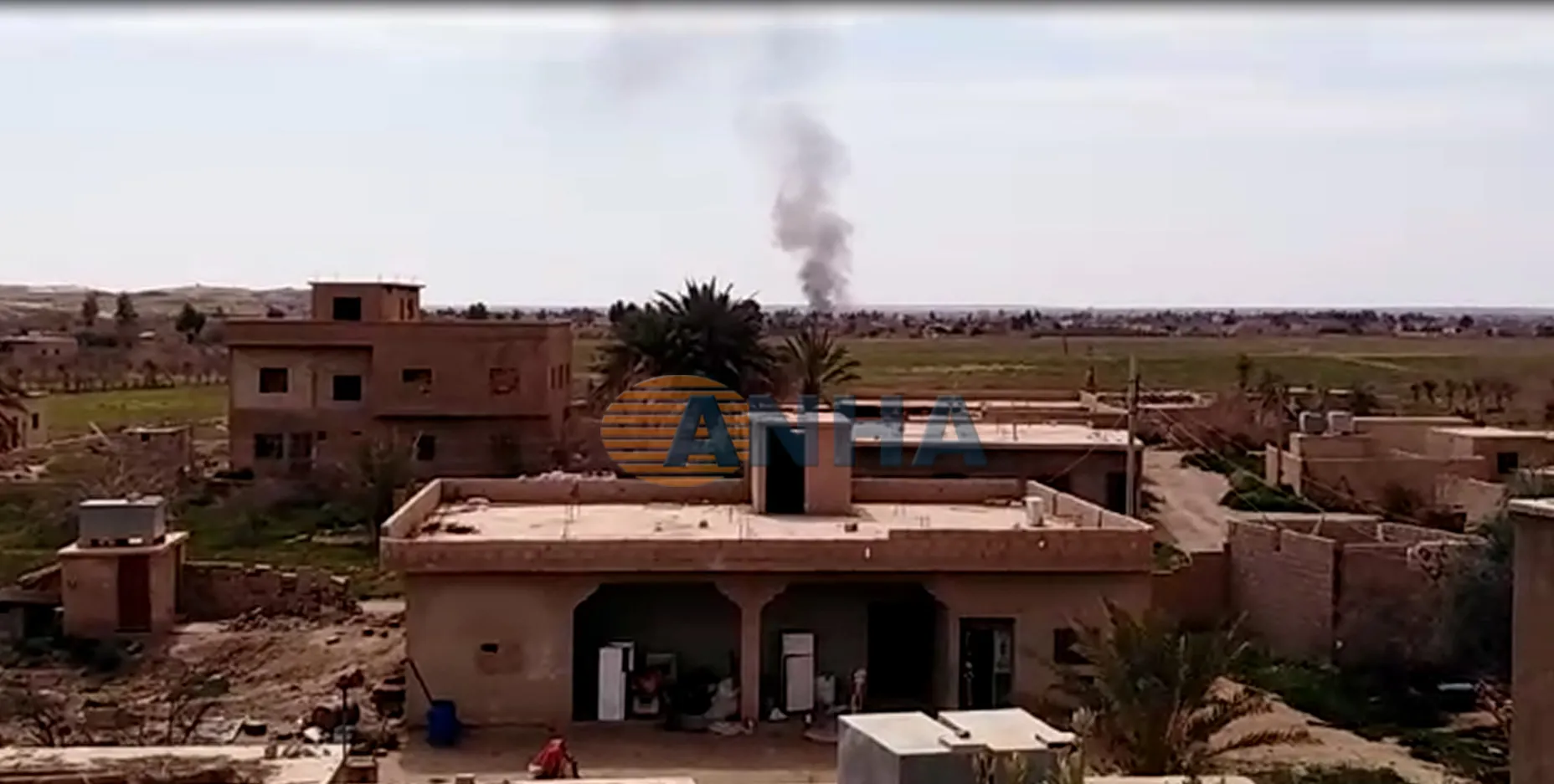 IS' mercenaries burning their ammunition in al-Baguz