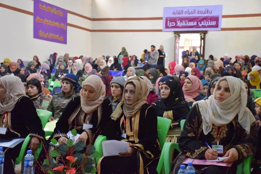 During conference: Words urge women to escalate struggle to establish democratic society