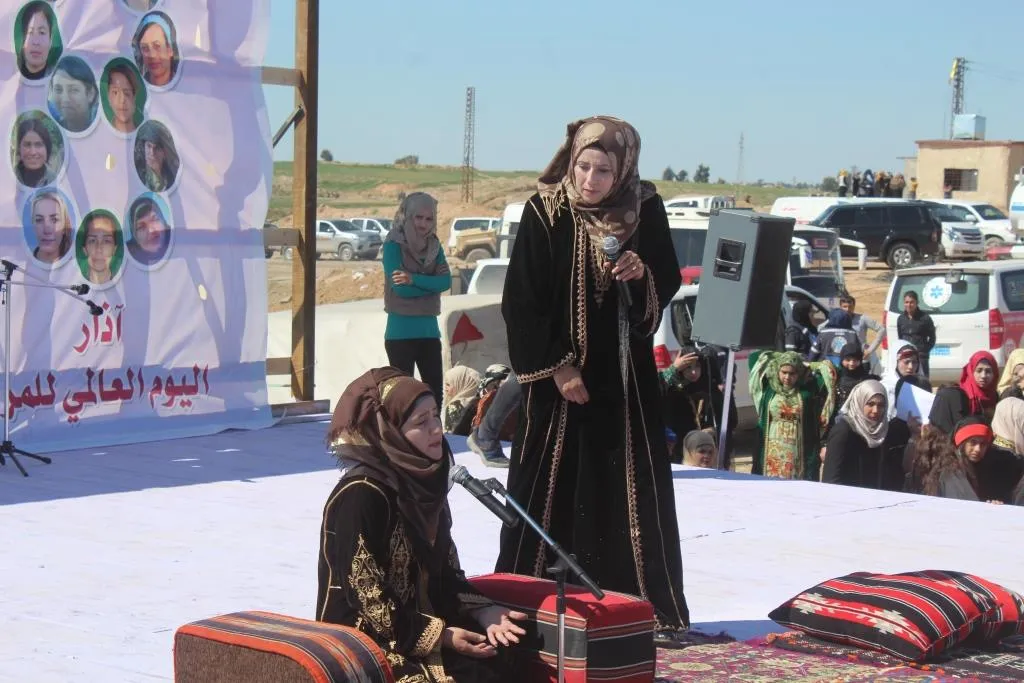 From al-Raqqa celebration, speeches appeal of women's role in society