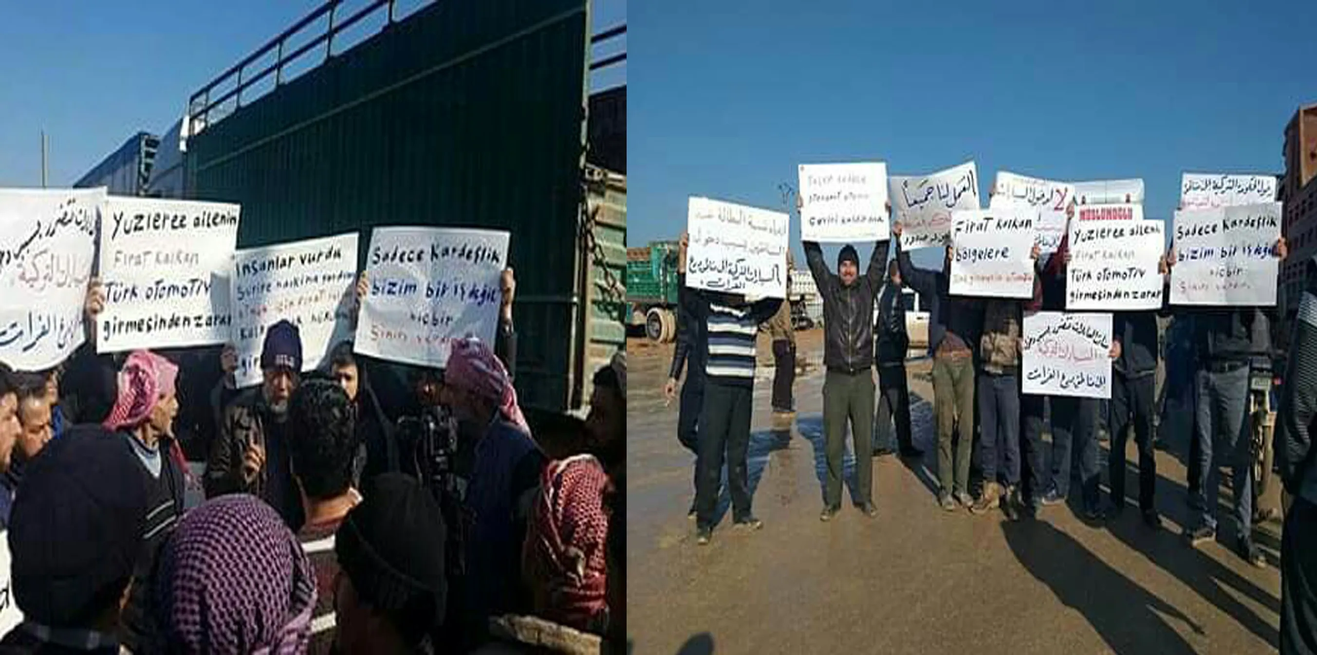 2 demonstrations in al-Bab against practices of Turkish occupation