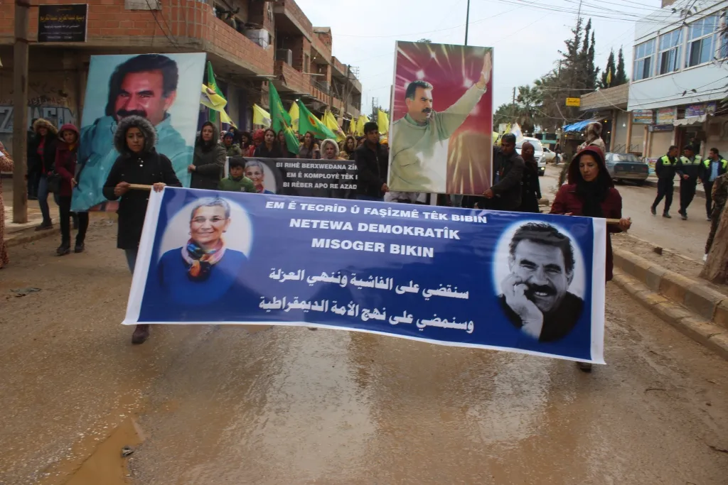 Ad-Darbasiya people march in solidarity with MP Leyla Guven