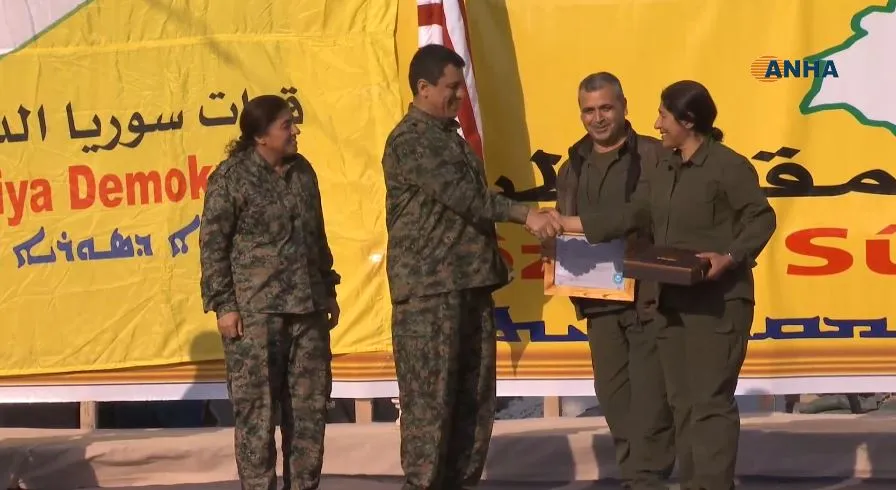 SDF presented commemorative shields