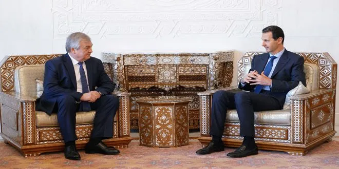 Russian envoys meet Assad, discuss post-war efforts, trade