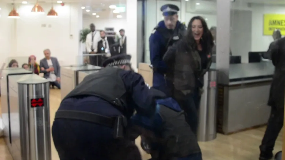 British police attacked activists in London