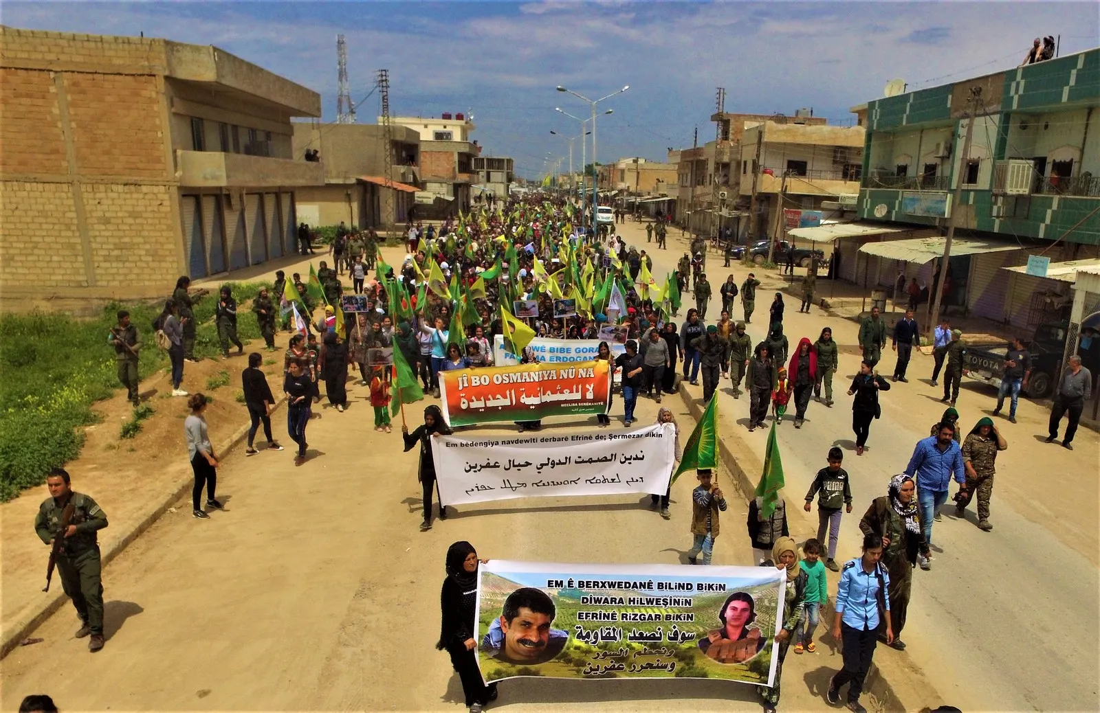 Turkish violations against Afrin condemned in Sere Kaniyê