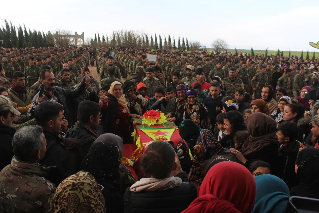 Martyr Lewend Aliko bid farewell in al-Hasakah's ad-Darbasiya