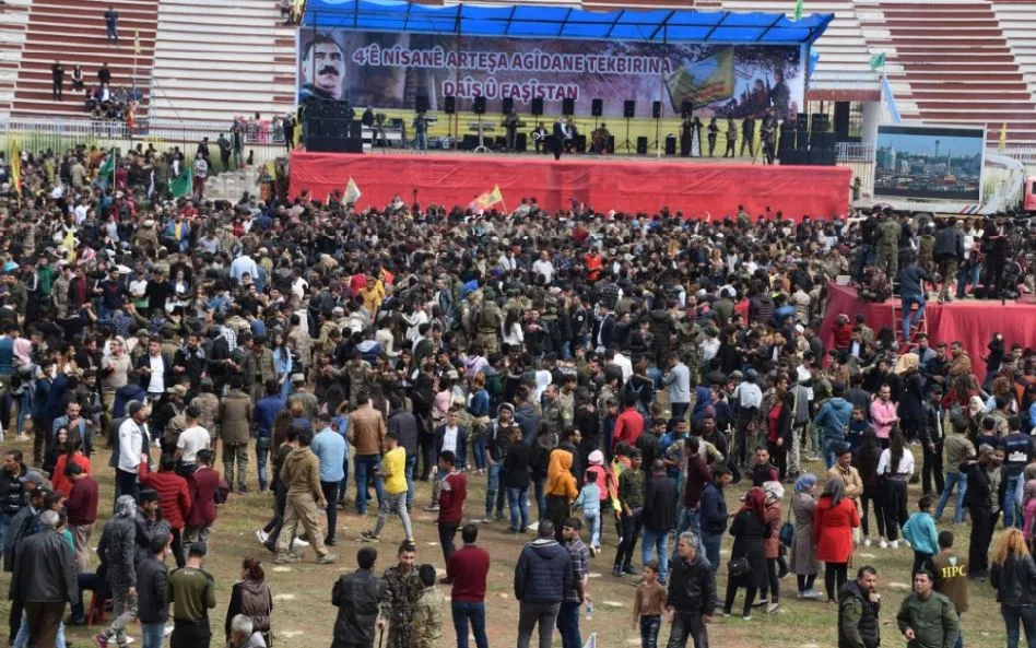 On Ocalan's birthday, youth organize massive celebration in al-Hasakah