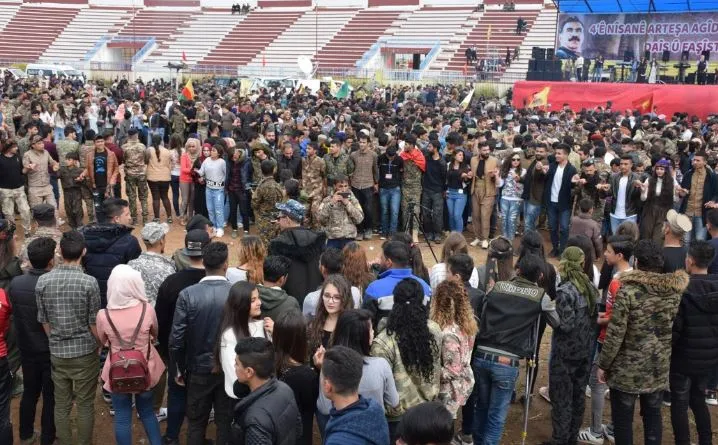 On Ocalan's birthday, youth organize massive celebration in al-Hasakah