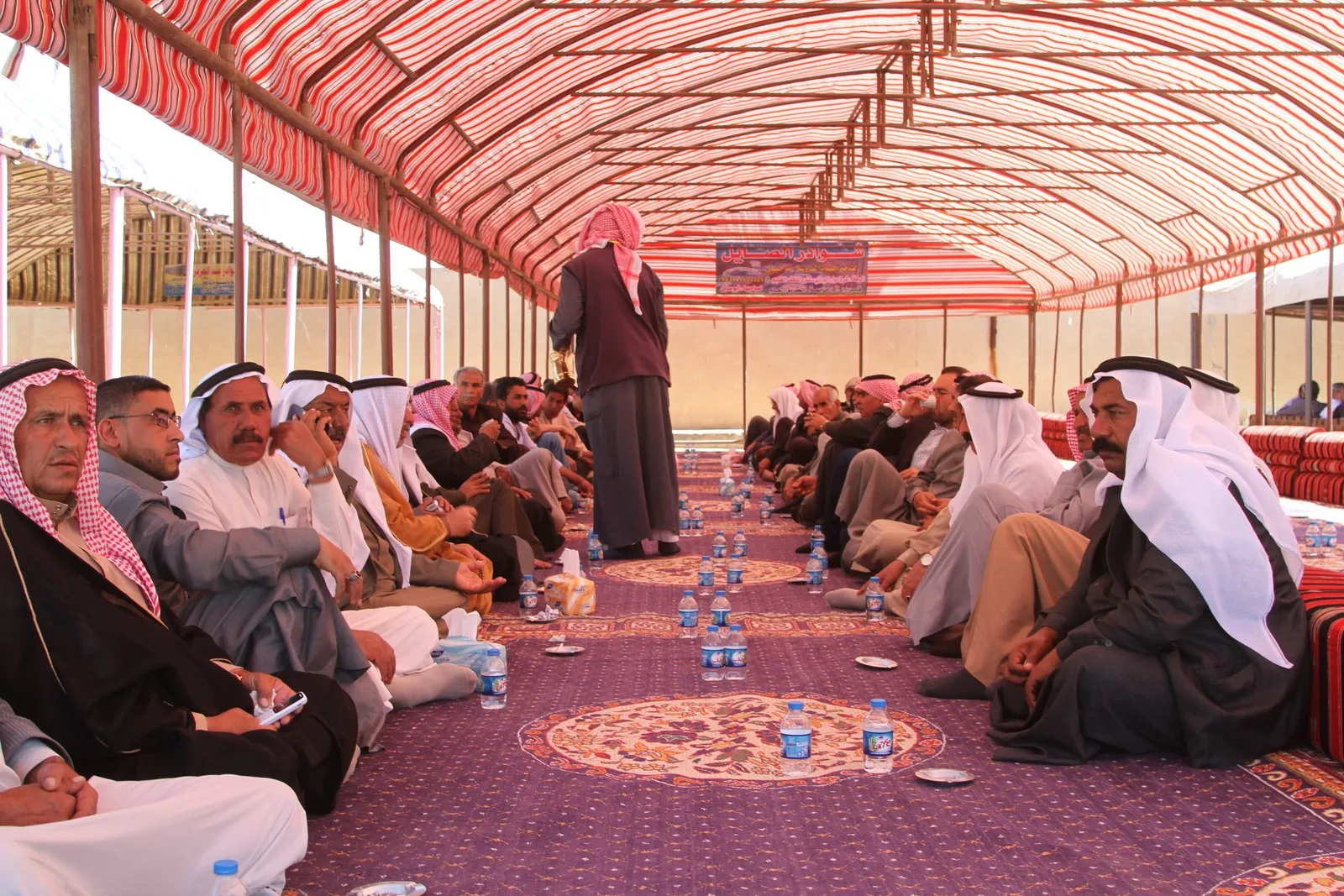 Representatives of clans gathering at forum place in Ain Issa