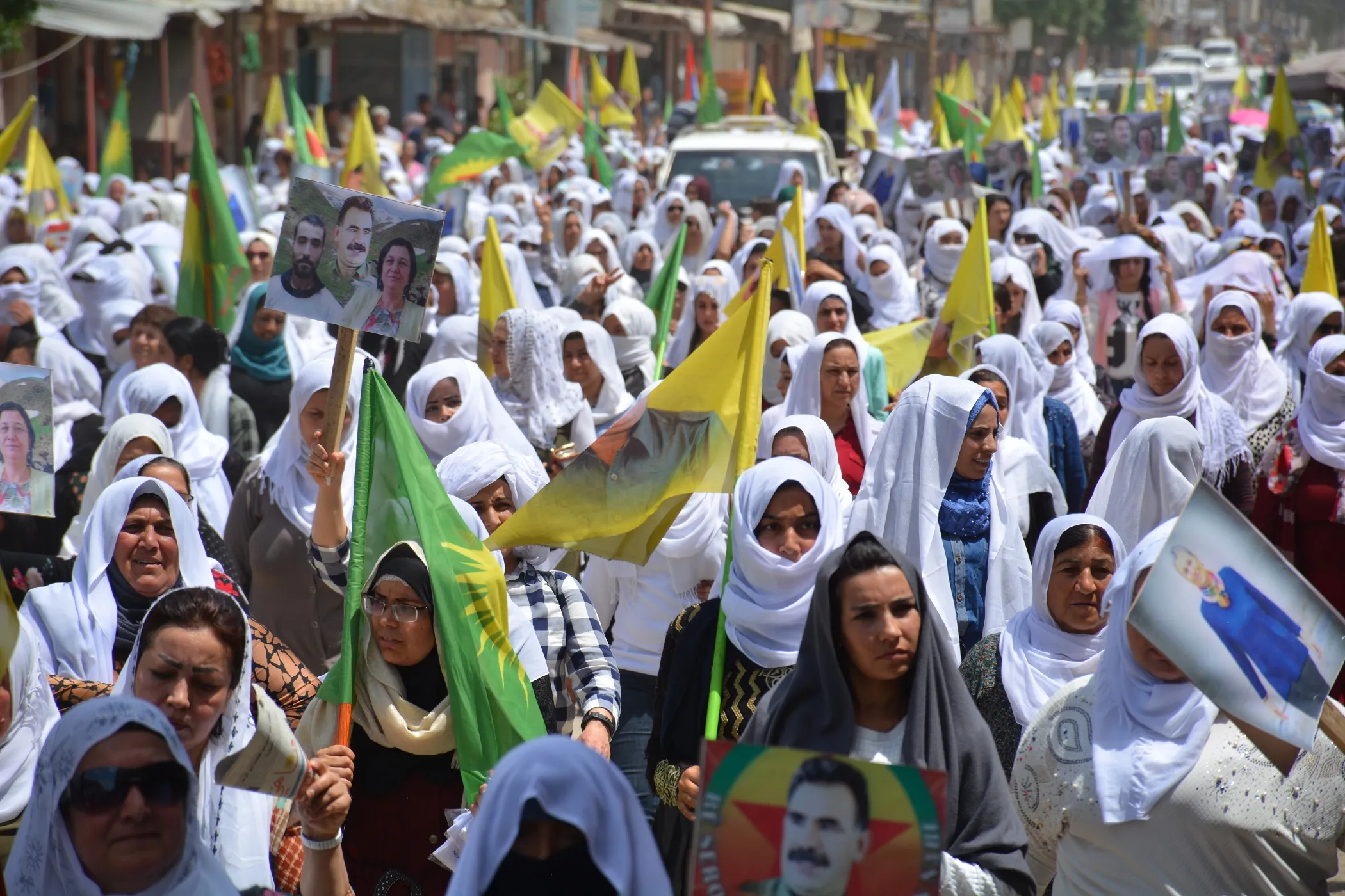 March in Qamishlo against Turkish fascism