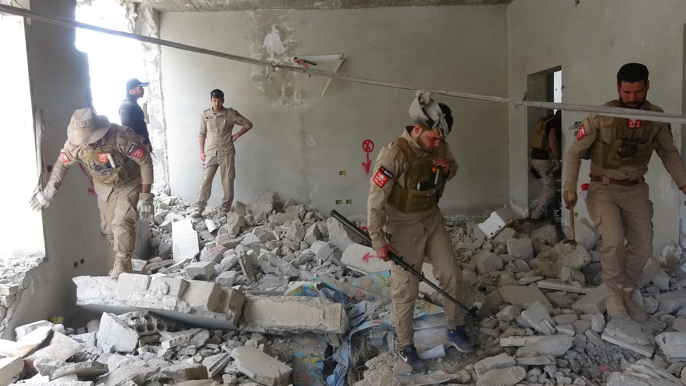 Roj Ramco team has removed 15,000 mines in al-Raqqa so far