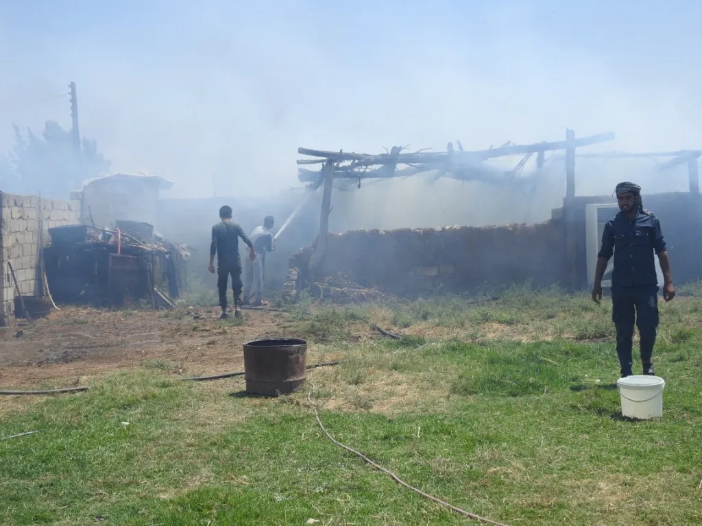 Fires consumes one thousand dunum in Girê Spi, reaches city's neighborhoods