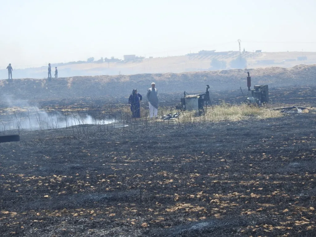Fires consumes one thousand dunum in Girê Spi, reaches city's neighborhoods