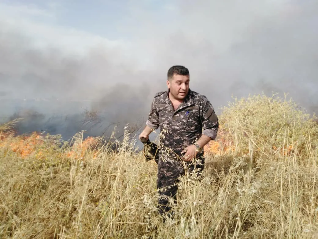 Thousands of dunums burnt in Tel Tamir, security forces arrest the perpetrator