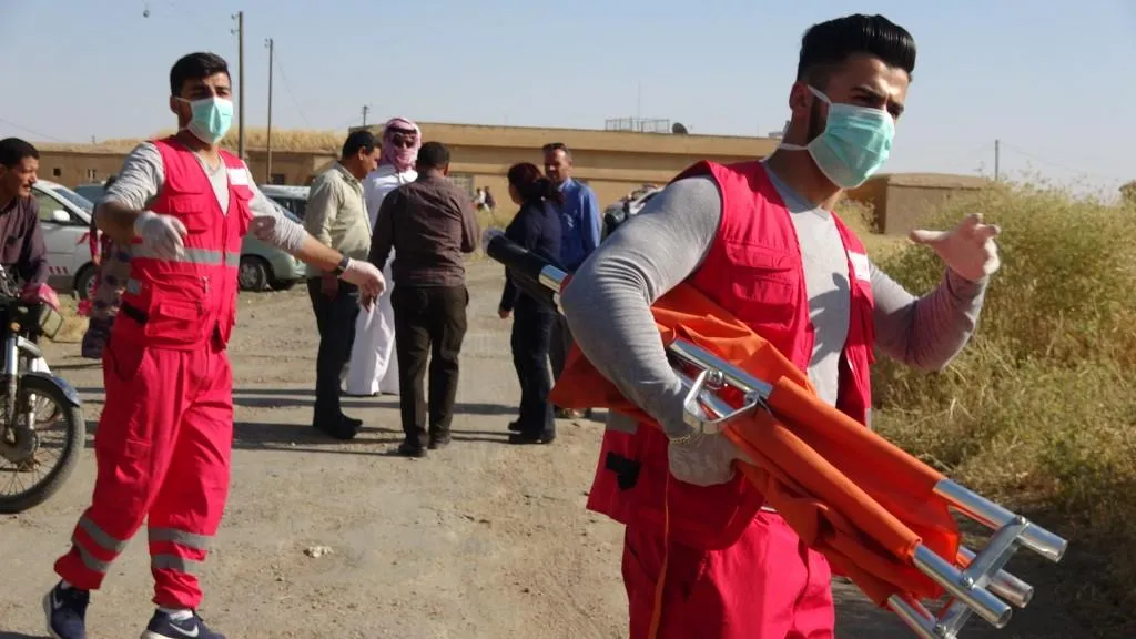 Fire extinguished after consuming 26 villages' fields in Tal Hamis, ad-Darbasiya