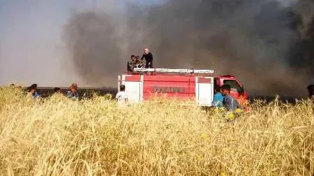 A spark from a tractor causes the burning of 300 hectares