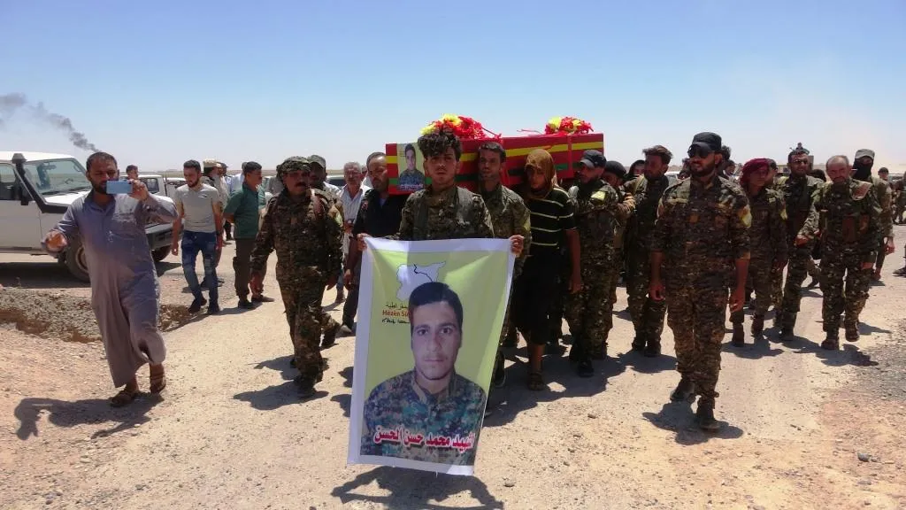 Funeral ceremony held in Deir ez-Zor, 13 martyrs' record announced
