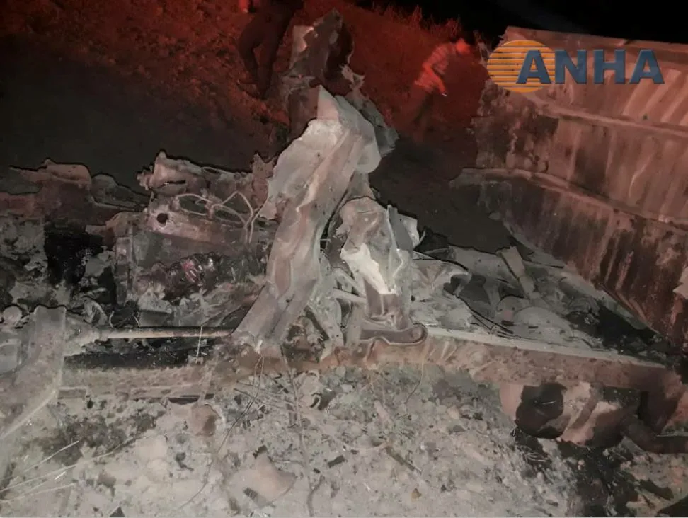 Bombed vehicle blasts in Zirkan leaving physical damage