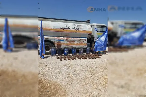 Booby-trapped tank dismantled west of Serekaniye