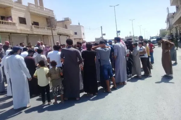 March in al-Tabqa in support of SDF