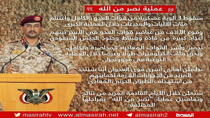 Houthis: 3 brigades besieged; thousands of prisoners from Arab Coalition