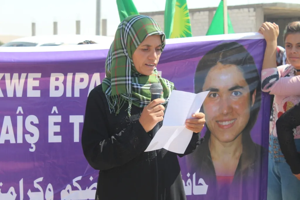 Kobani's women demonstrated against Turkish occupation