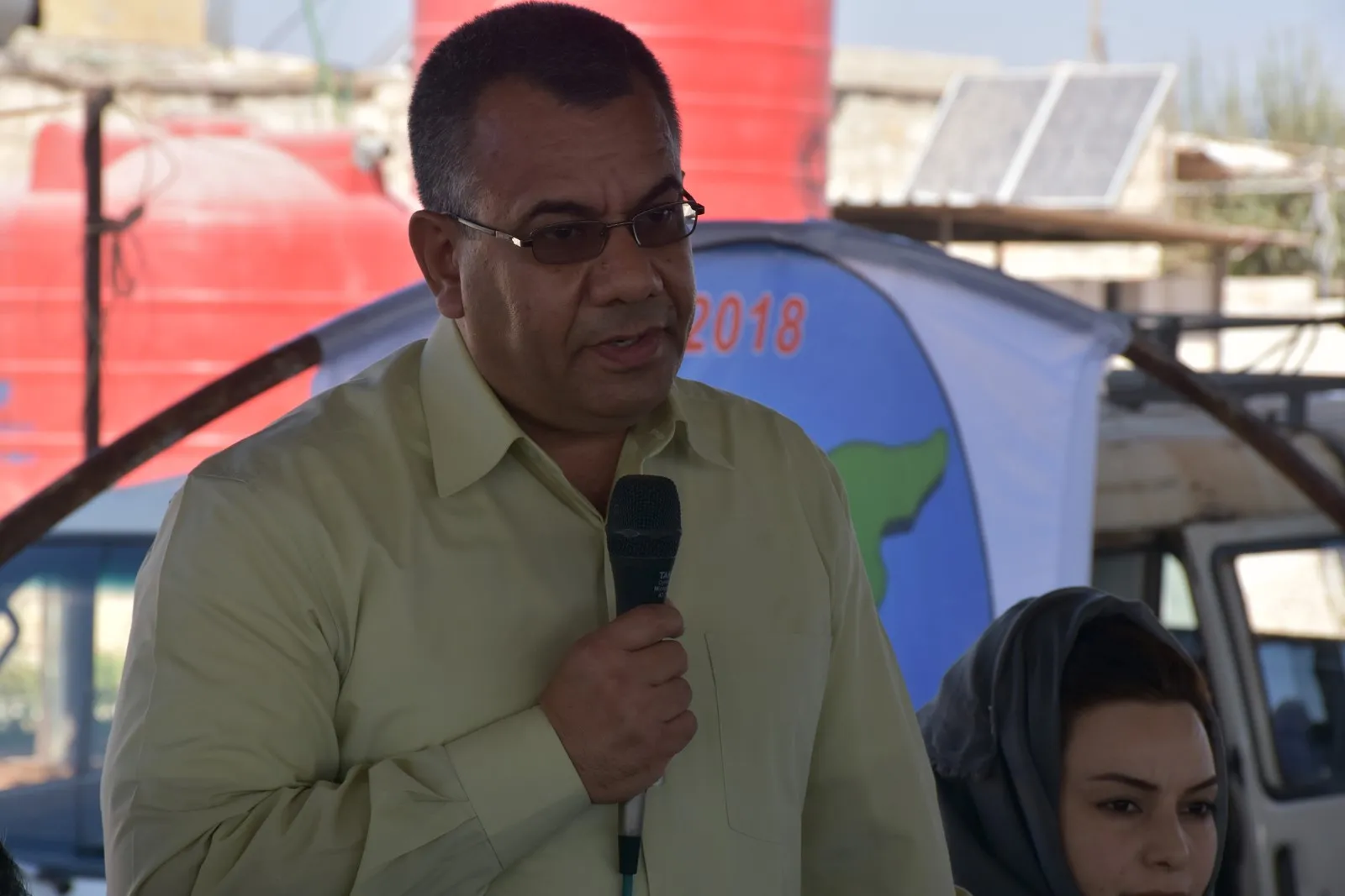 Ibrahim al-Qeftan explains latest development in region to Afrin people