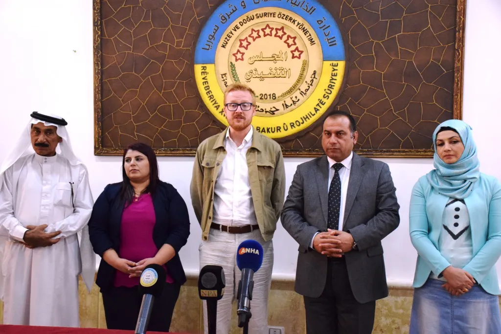 A high-level British delegation meets with members of MSD, and AA