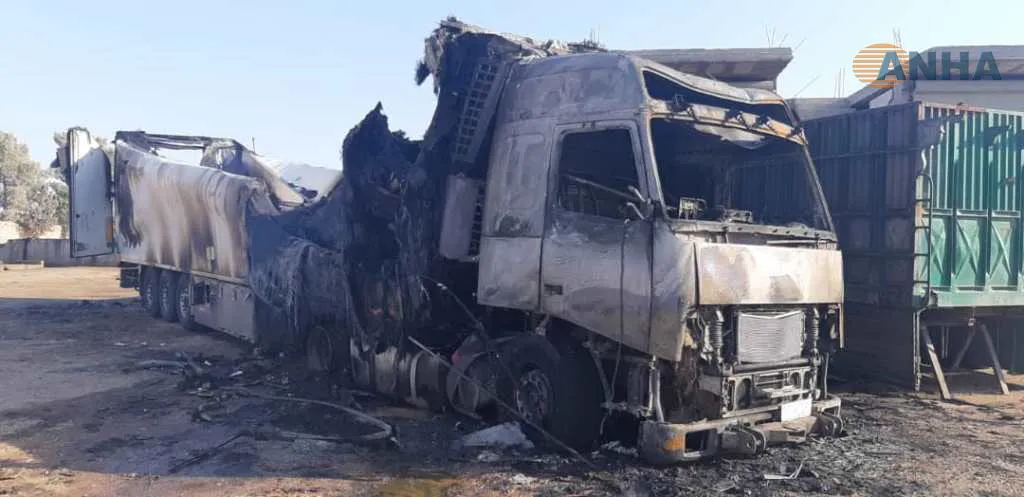 Explosion of truck in Manbij