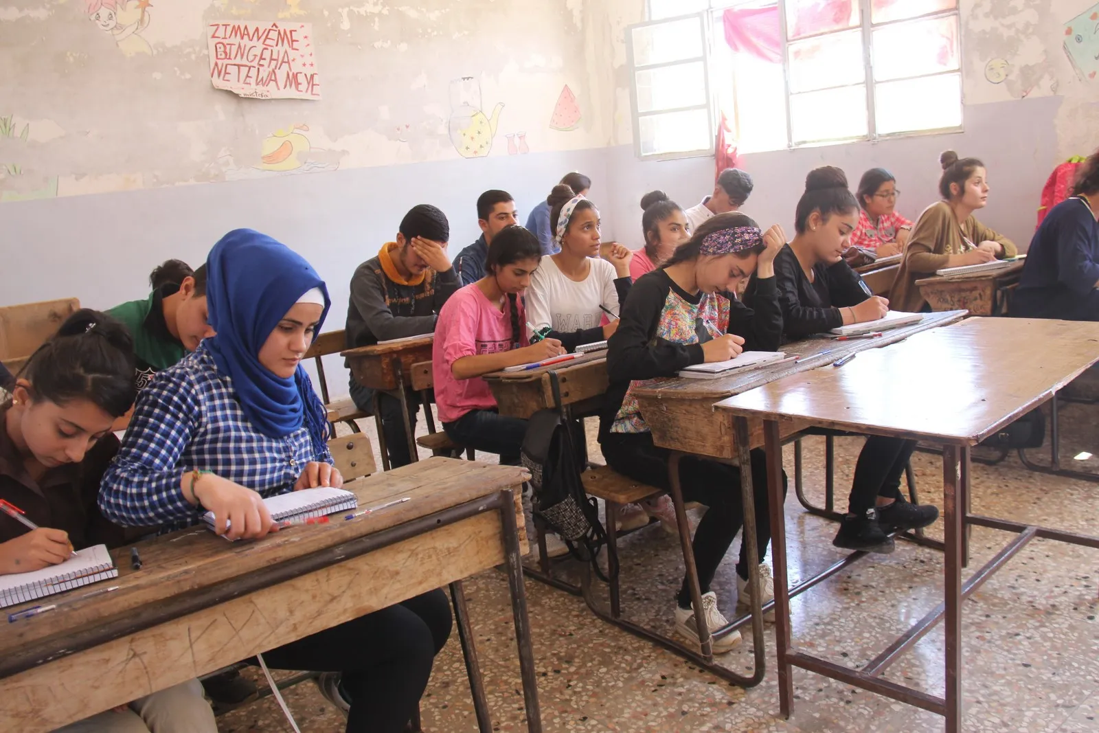 Afrin students … We will overcome the difficulties to complete our school year