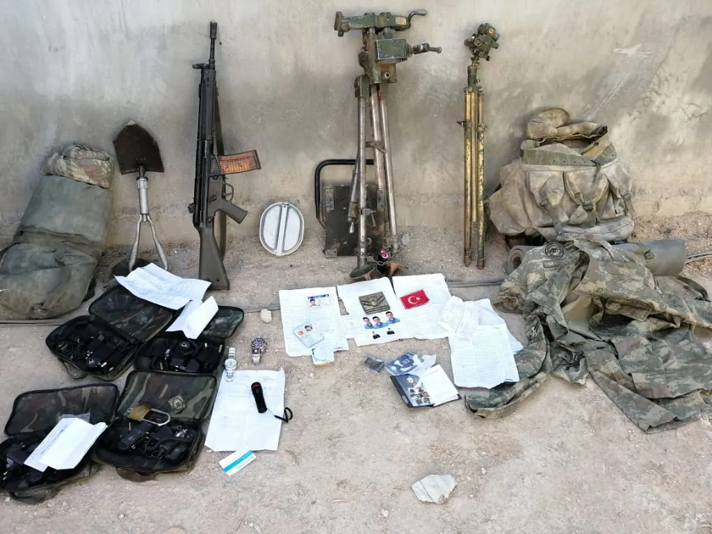 Documents found in Turkish occupation soldiers' corpses in Tel-Abyad