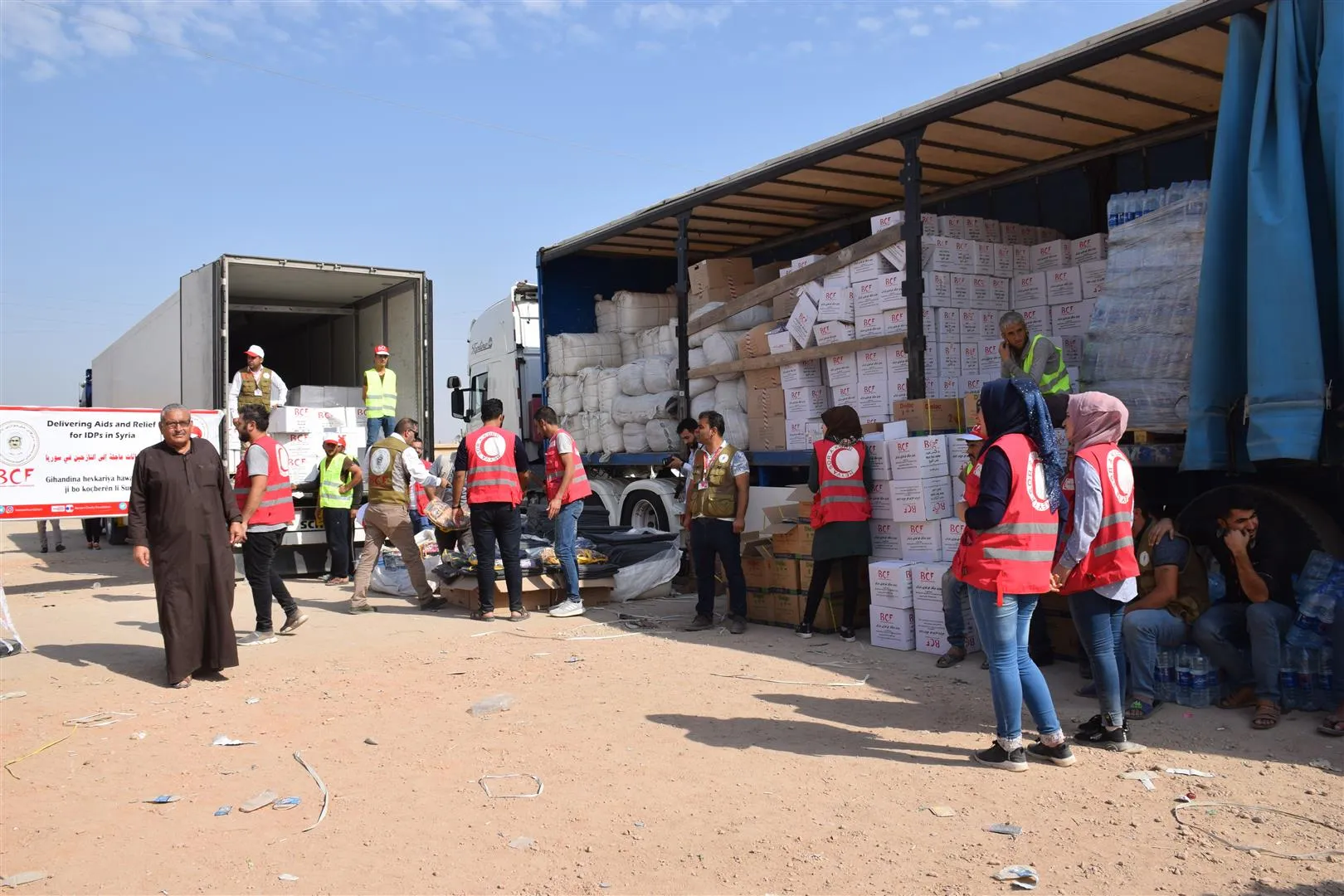 Başûr residents' aid distribute on refugees of N,E of Syria