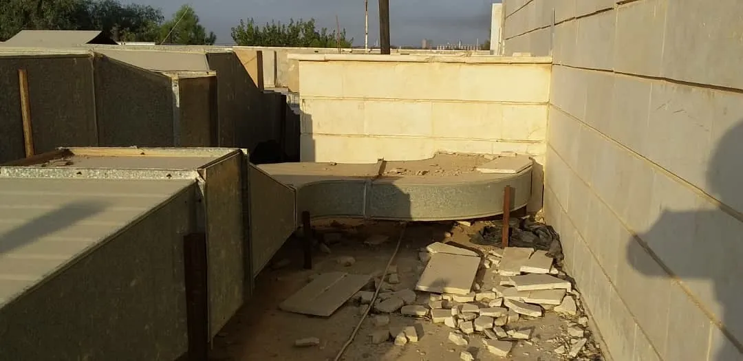 Photos and video .. Scenes of the destruction of Serekaniye hospital