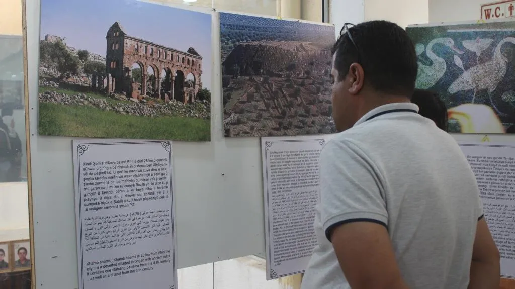 Kobani: Photos' exhibition, which highlighted violations of Turkey against antiquities of Afrin concluded