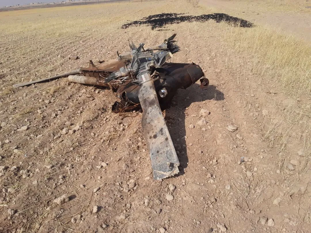 Dropping Turkish helicopter north Ain Issa