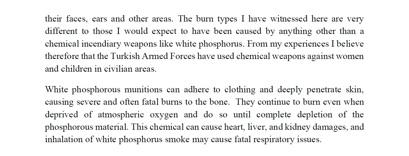 Medical report confirms Turkey's use of chemical weapons in Serêkaniyê shelling
