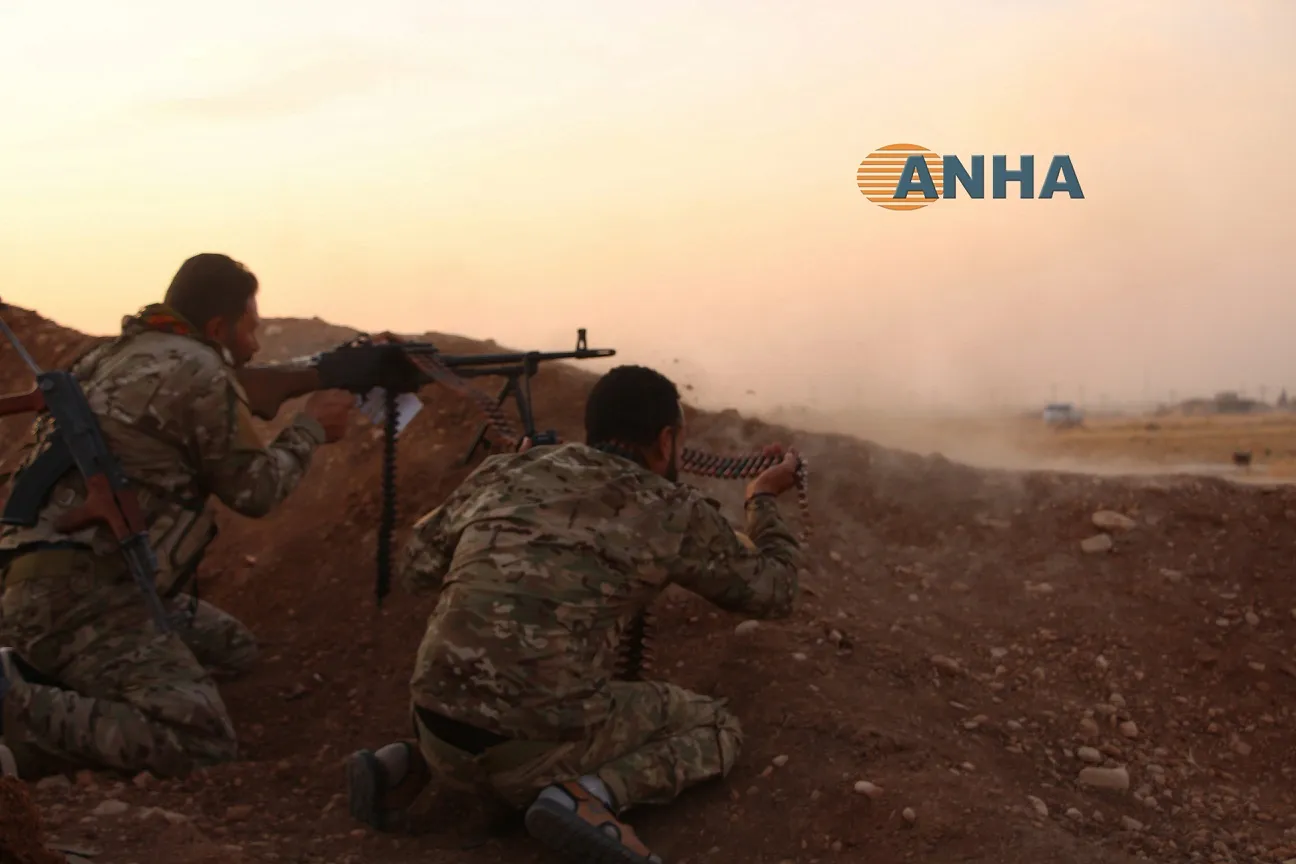 SDF confronted Turkish occupation's attacks in Mahmudiya village, destroyed military vehicle