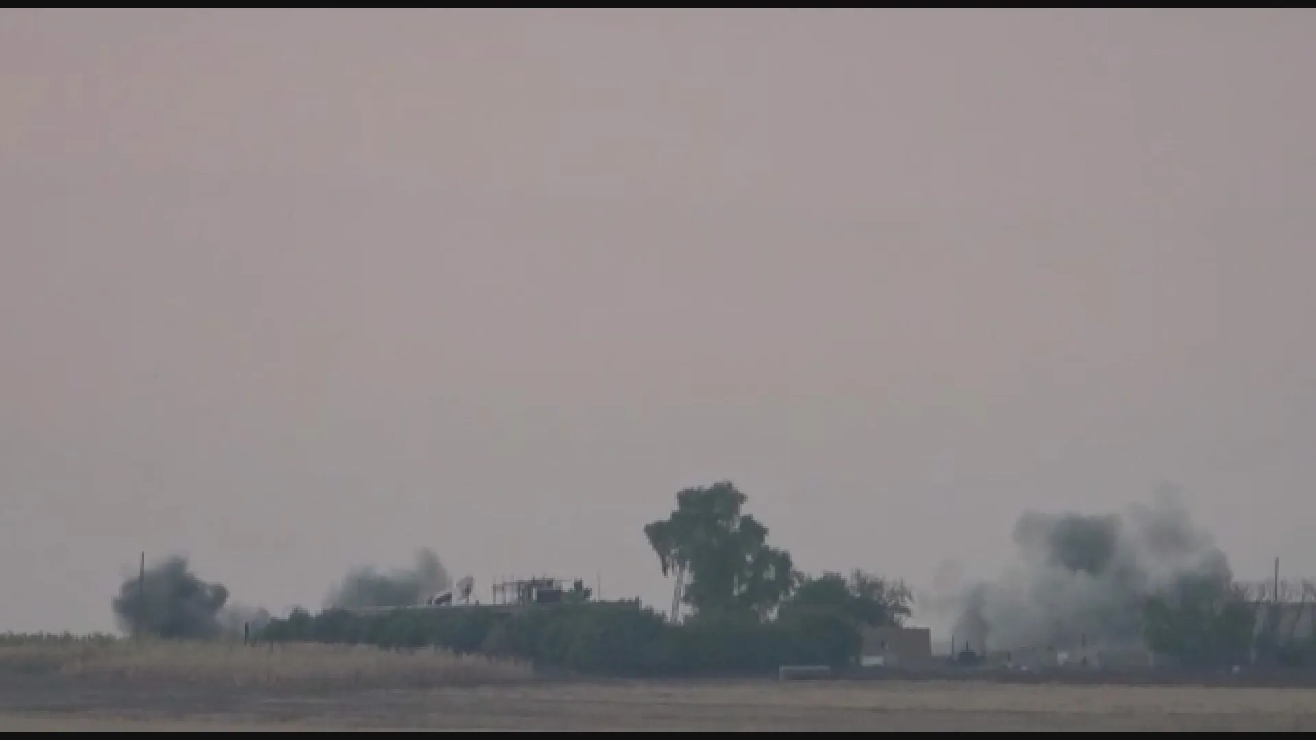Turkish occupation shells Manakh village in Tal-Tamr